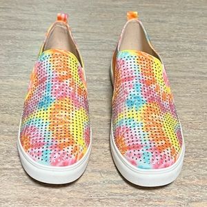 NICOLE MILLER Knit Lace Up Sneakers